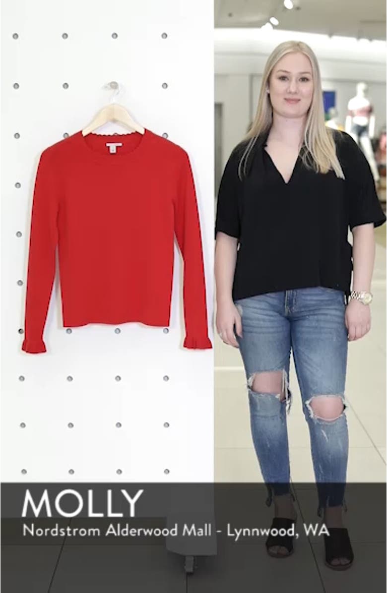 Scallop Trim Sweater, sales video thumbnail
