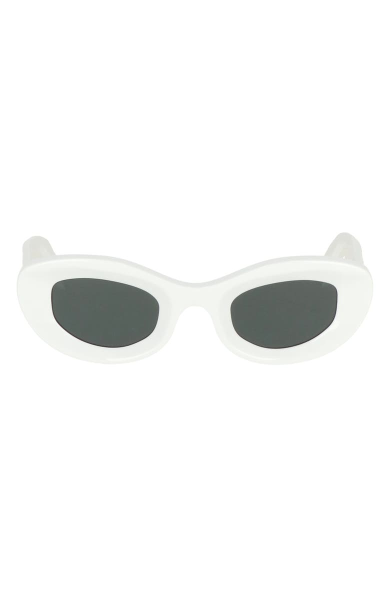 CULT GAIA X THIERRY LASRY Jazz 47mm Oval Sunglasses, Main, color, White