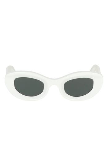 Cult Gaia X Thierry Lasry Jazz 47mm Oval Sunglasses In White