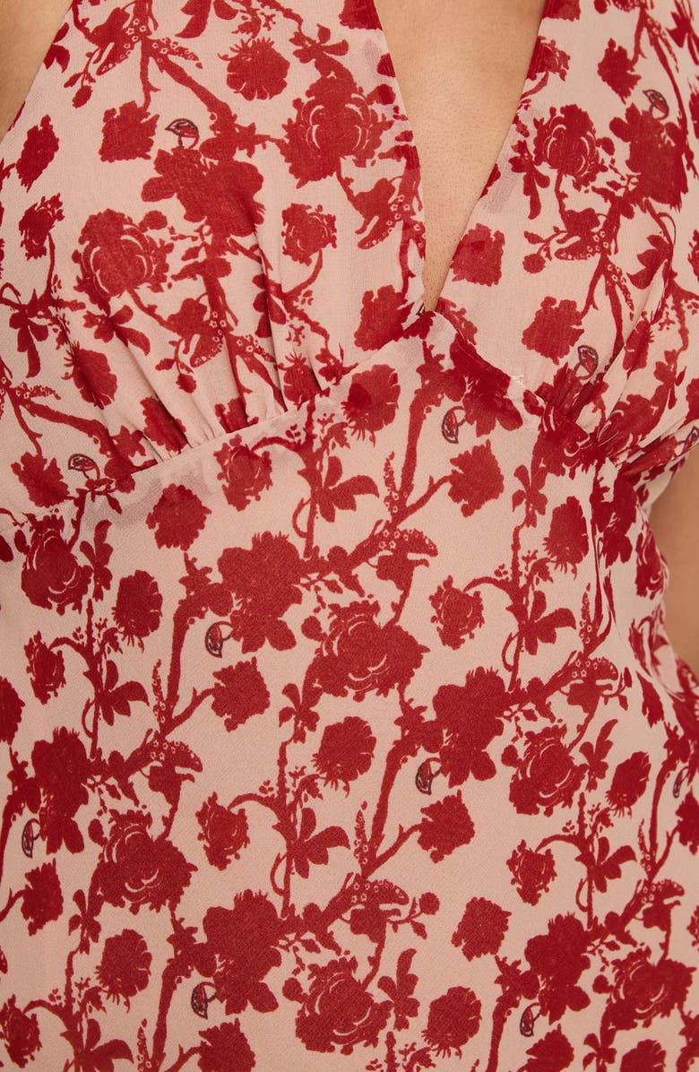 Princess Polly Neelia Floral Halter Minidress, Alternate, color, Red