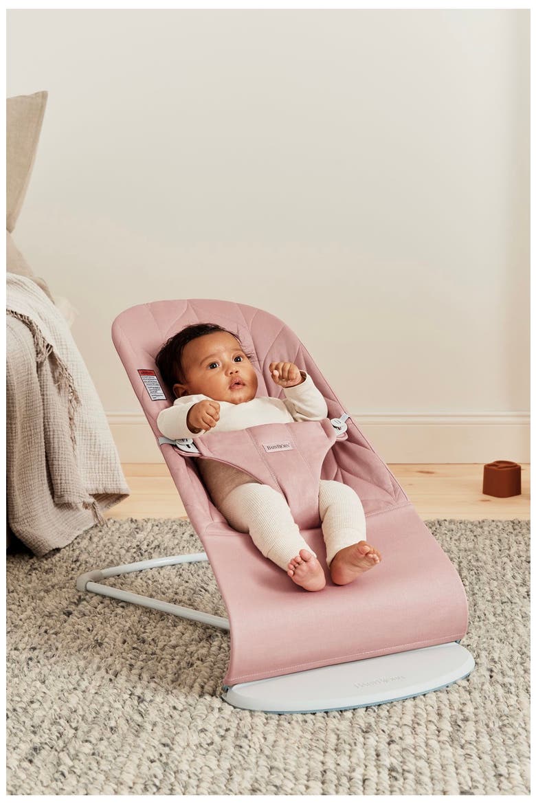 Bouncer Bliss Convertible Quilted Baby Bouncer, Alternate, color, DUSTY PINK