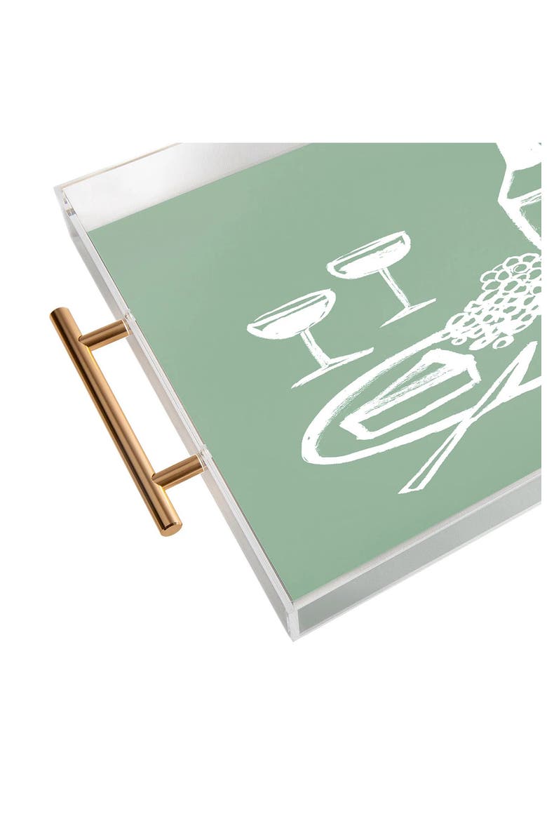 Intemporalis Wine and Cheese Acrylic Tray, Alternate, color, GREEN
