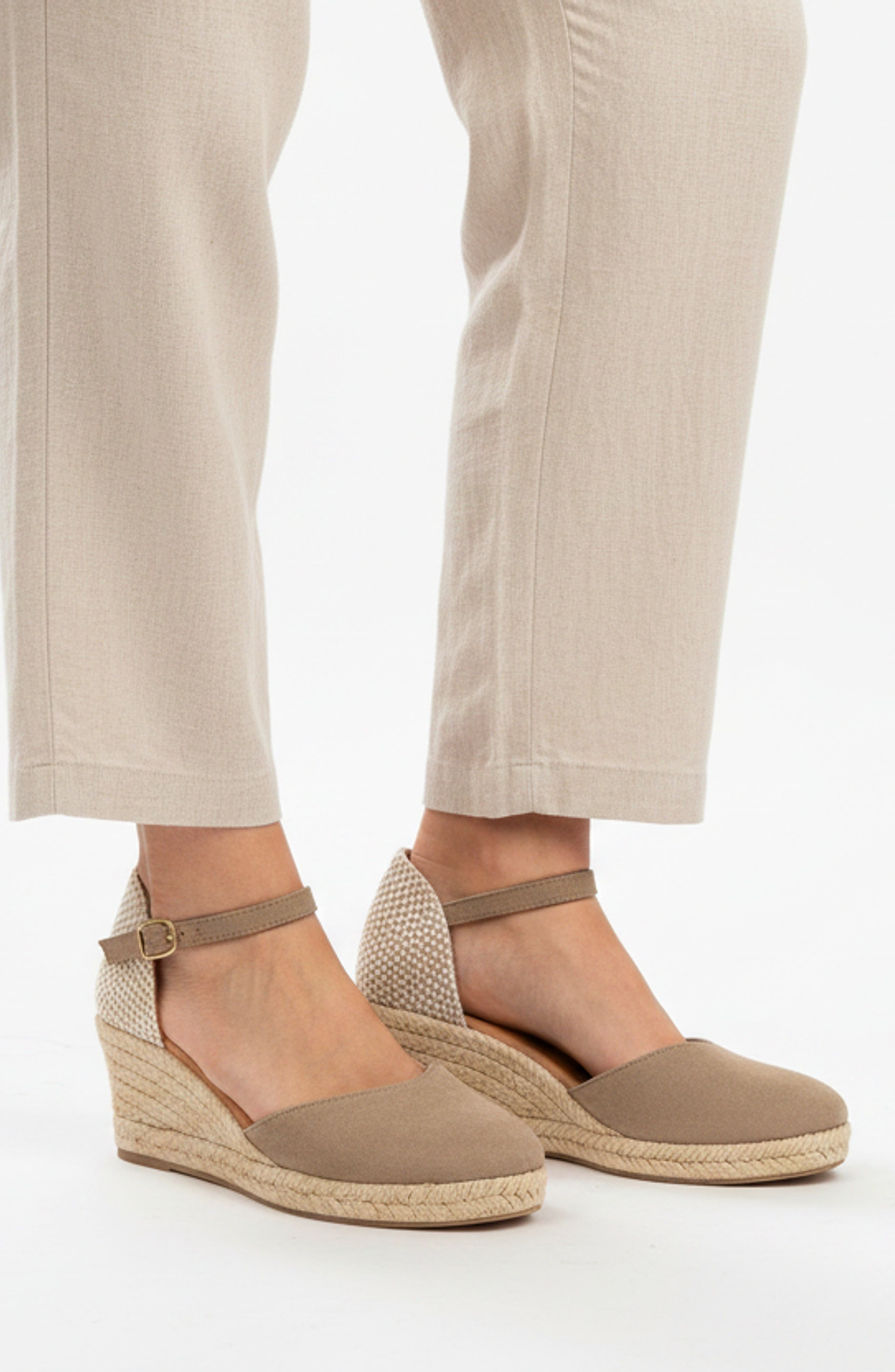 Jimena Small-Strap Taupe Espadrille, Alternate, color, Camel