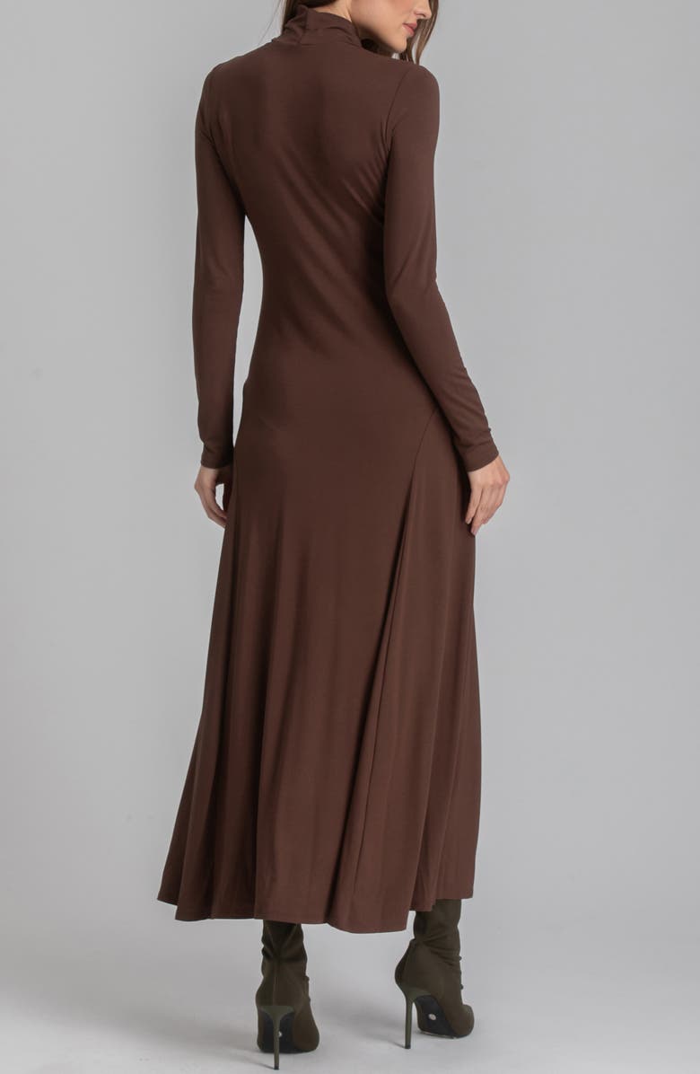 PIETRO BRUNELLI MATERNITY Long Sleeve Jersey Maxi Maternity Dress, Alternate, color, Medium Brown