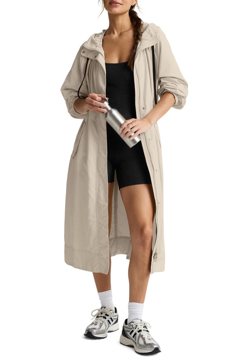 Beyond Yoga En Route Long Hooded Jacket, Main, color, Sand