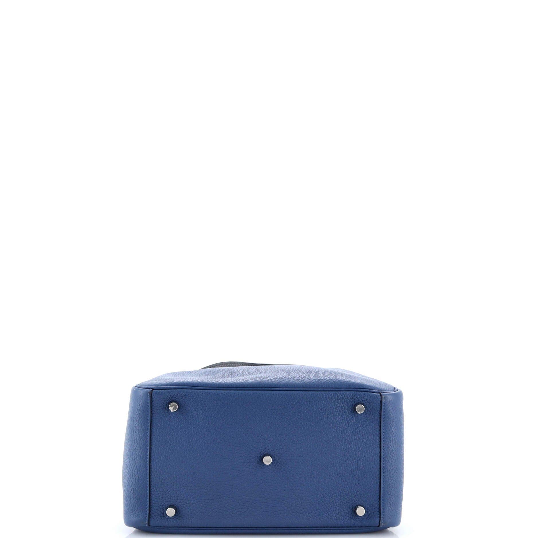 Pre-Owned Hermes Lindy Bag Verso Clemence 30, Alternate, color, Verso-Bleu Agate/Gris Mouette