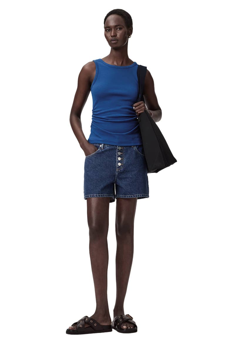 Katarina Side Ruched Top, Alternate, color, JOANNE BLUE
