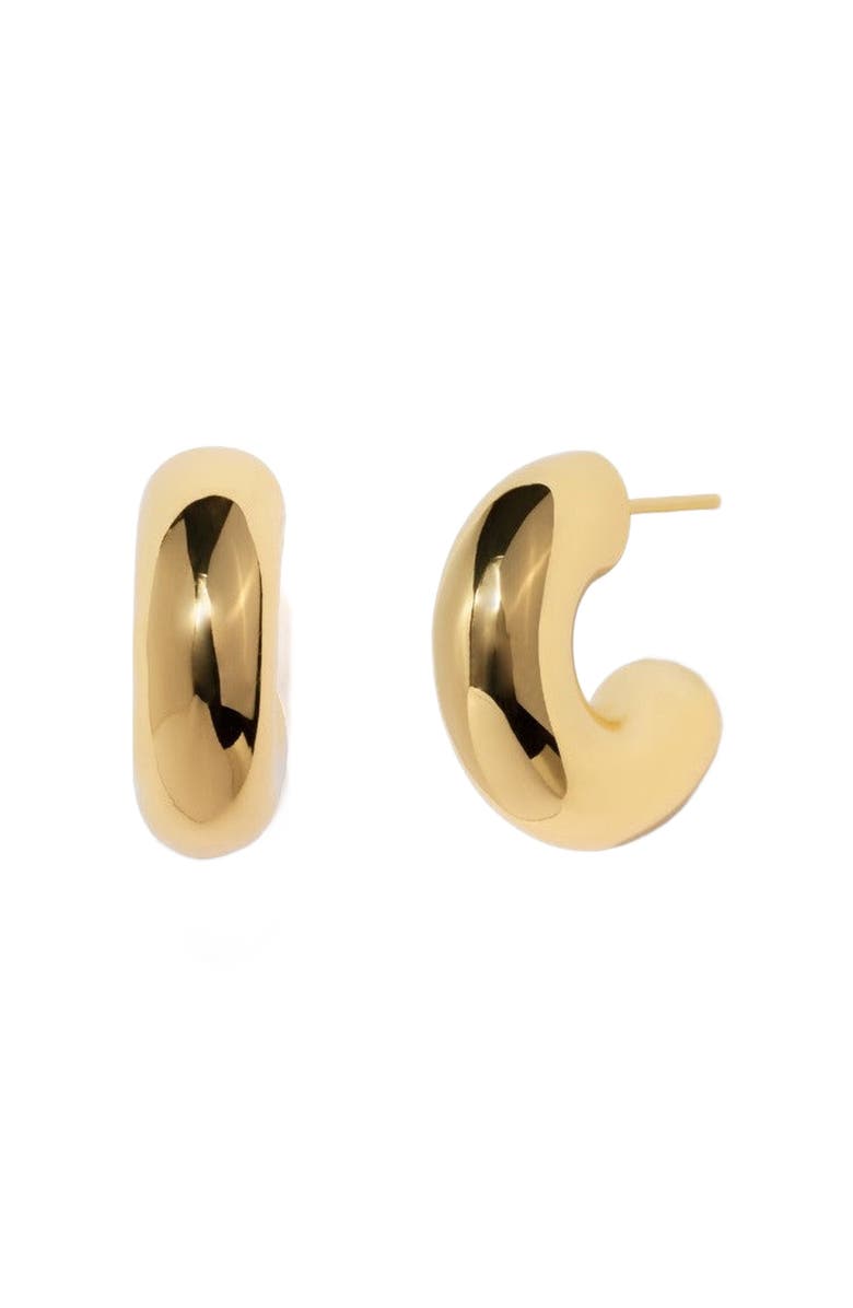 Little Sky Stone Naomi Chunky Hoop Earrings, Main, color, Gold