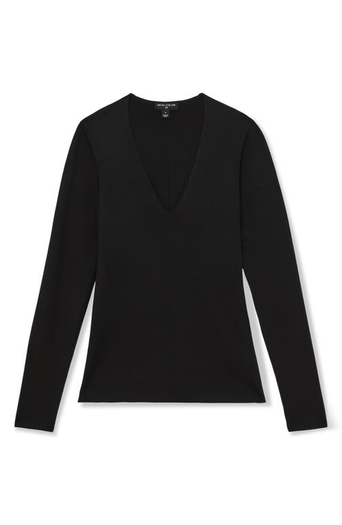 Reiss Maeve V-neck Silk Blend Sweater In Black