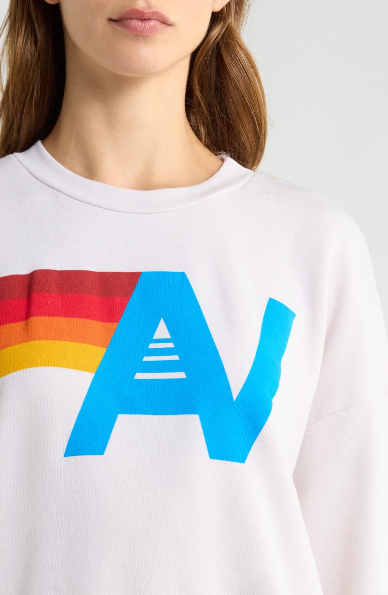 Aviator Nation Logo Crewneck Sweatshirt, Alternate, color, Dove Grey