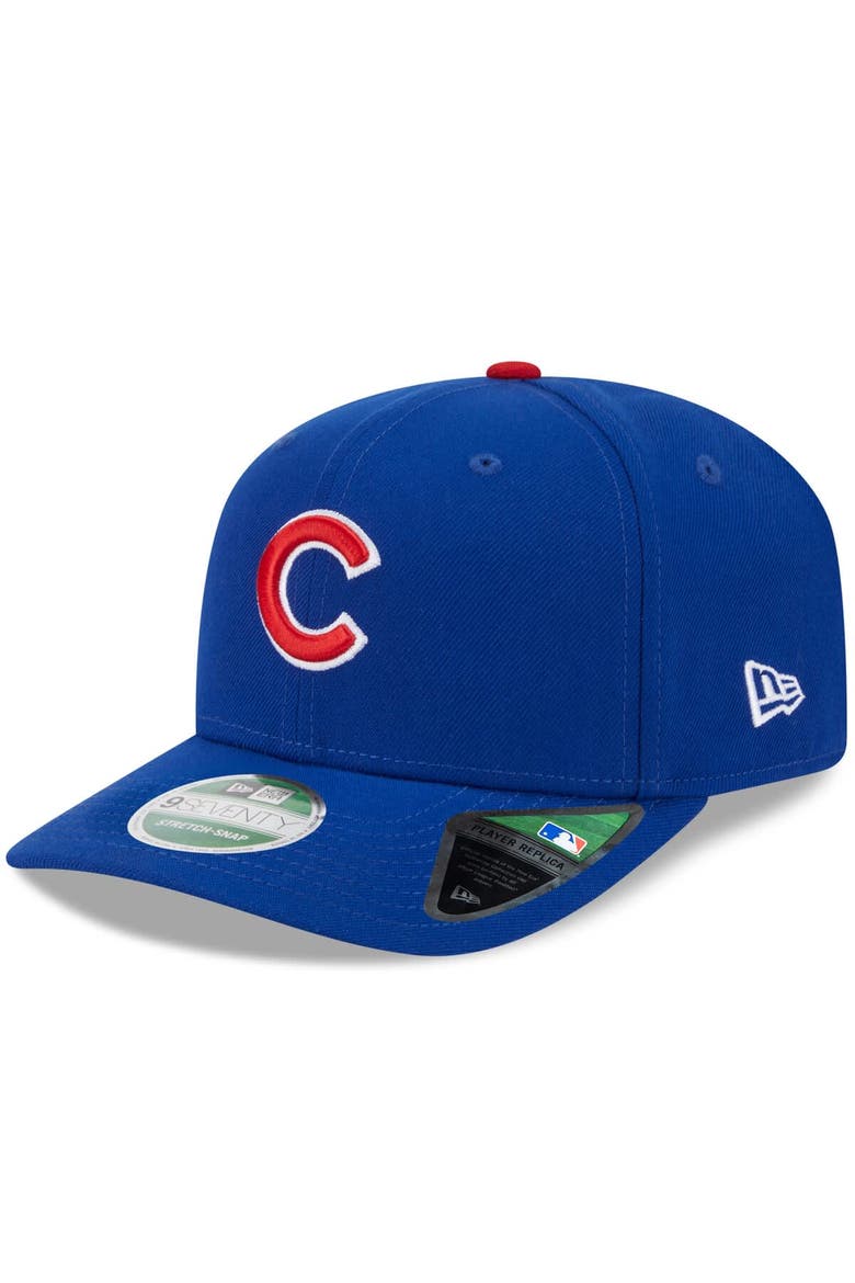 Men's New Era  Royal Chicago Cubs Player Replica 9SEVENTY Adjustable Hat, Main, color, Royal
