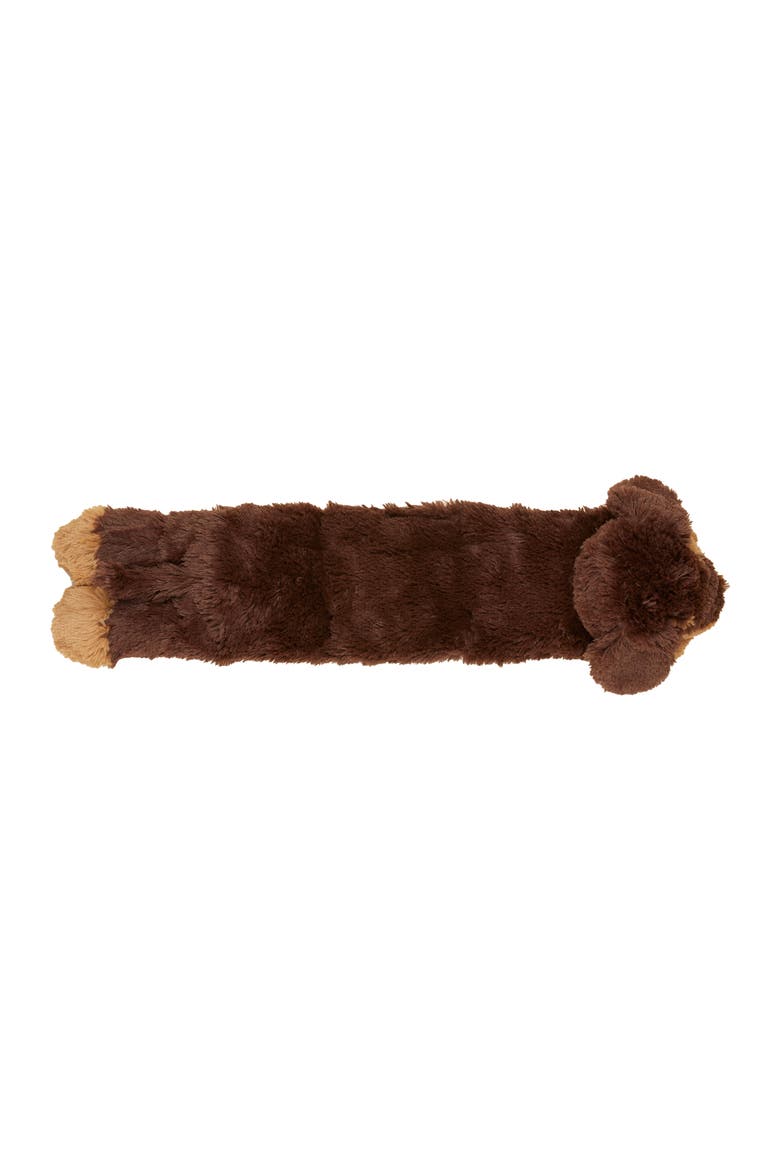 Dachshund Plush Neck Wrap, Alternate, color, Brown