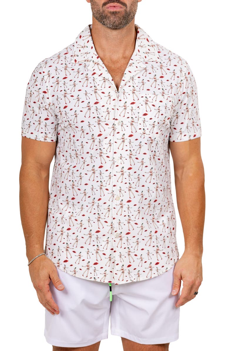 Maceoo Marthy White Camp Shirt, Main, color, 