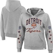 '47 Women's '47 Heather Gray Detroit Tigers Plus Size Starry Eye Hoodie