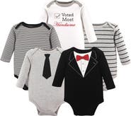 Little Treasure 5Pk Long Sleeve Bodysuits