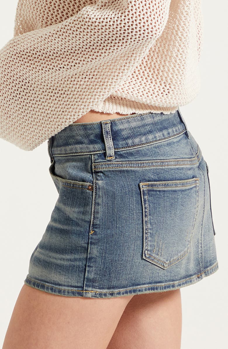 PacSun Piper Micro Miniskirt, Alternate, color, Medium Indigo