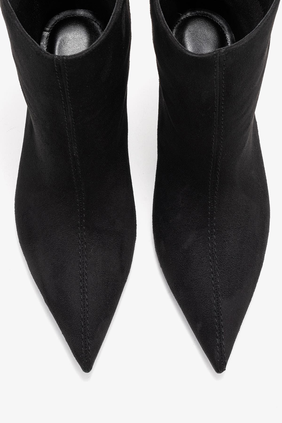 Prologue Shoes Brivelle Pointed Toe Boot, Alternate, color, Black Suede Faux Leather
