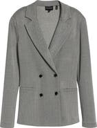 Emporio Armani Herringbone Double Breasted Blazer