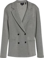 Emporio Armani Herringbone Double Breasted Blazer
