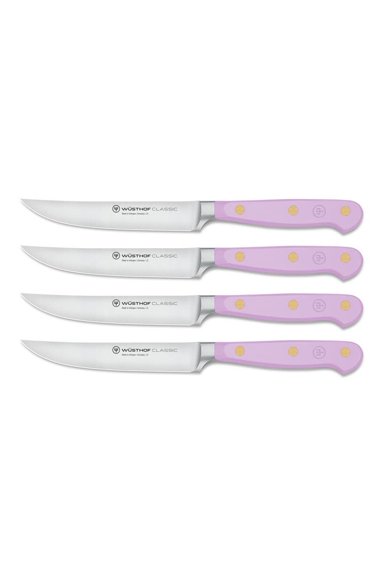 Classic 4-Piece Steak Knife Set, Main, color, PURPLE