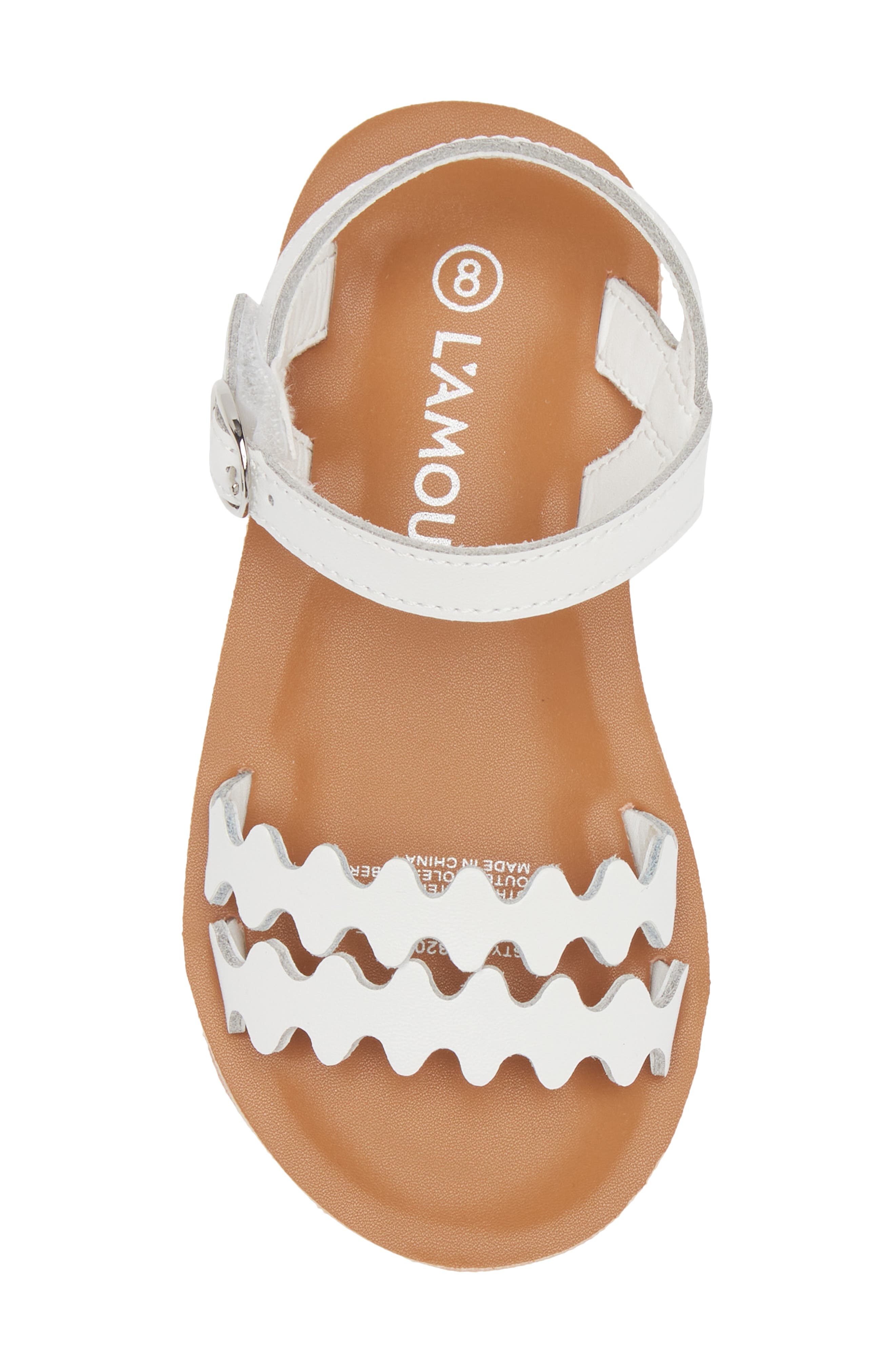 L'AMOUR Kids' Eden Sandal, Alternate, color, White