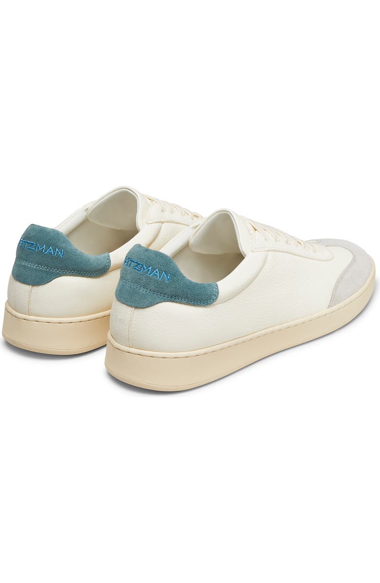 Stuart Weitzman Banner Sneaker, Alternate, color, White Bianco/ Oatmeal/ Blue