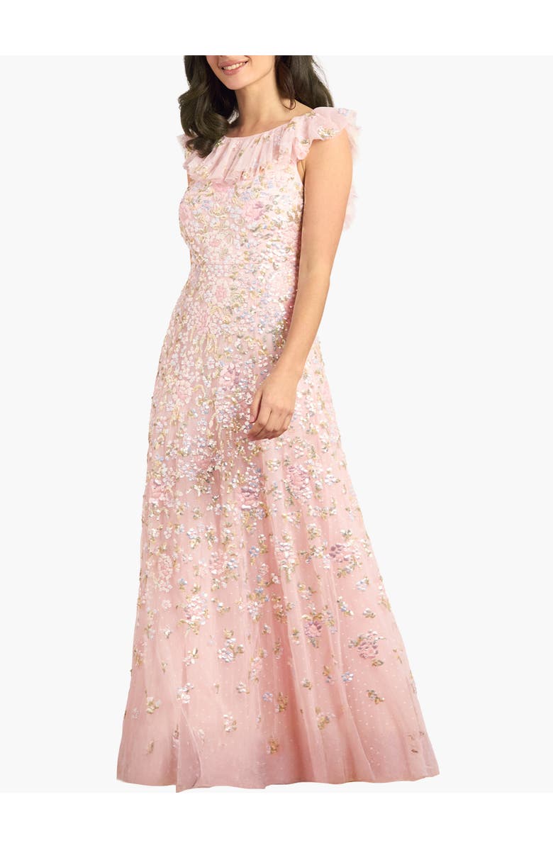 Needle & Thread Peony Bouquet Sequin Ankle Gown, Main, color, Peony Pink/Multi