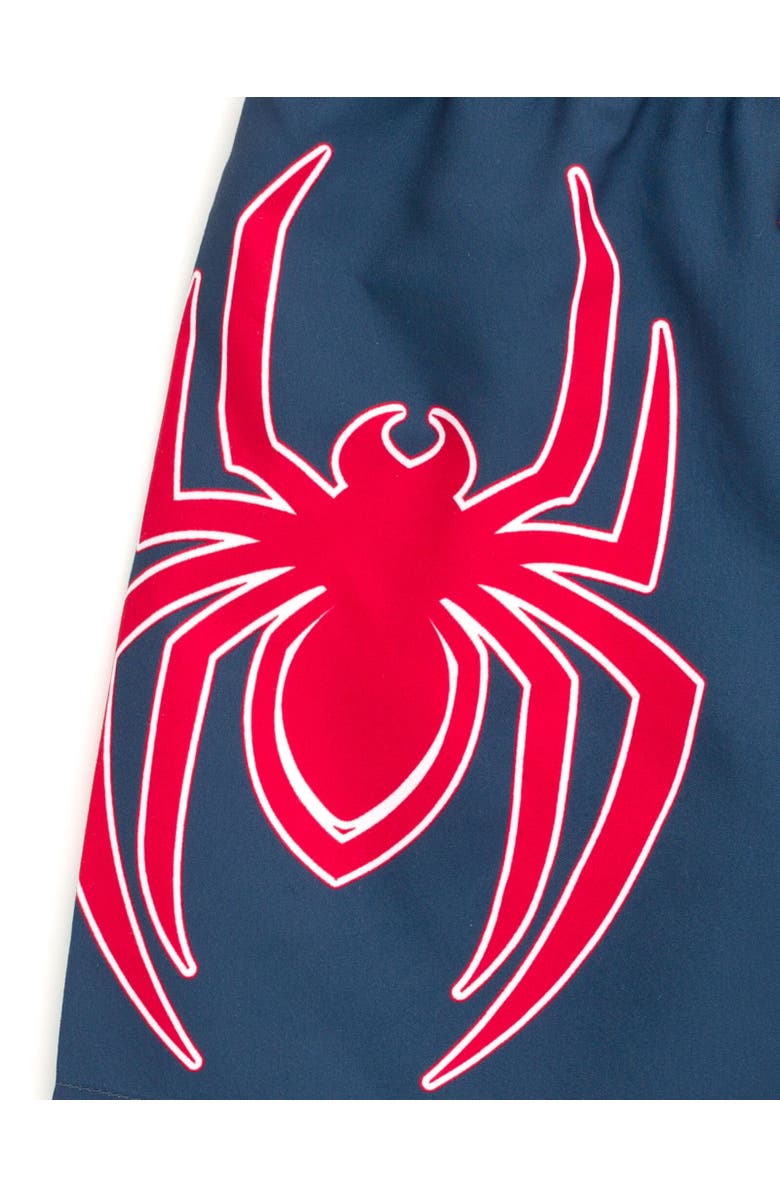 Marvel Short Sleeve Rash Guard & Swim Trunks, Alternate, color, Spider-Man Miles Morales Gray