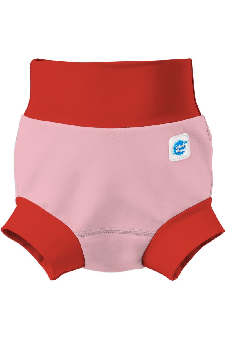 Happy Nappy Duo Reusable Double Swim Diaper, Main, color, Pink/Red