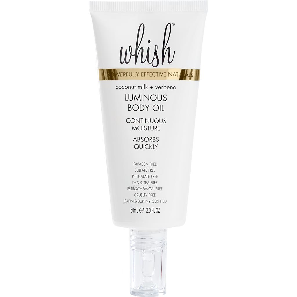 Whish Beauty Coconut Milk + Verbena Luminous Body Oil In Transparent