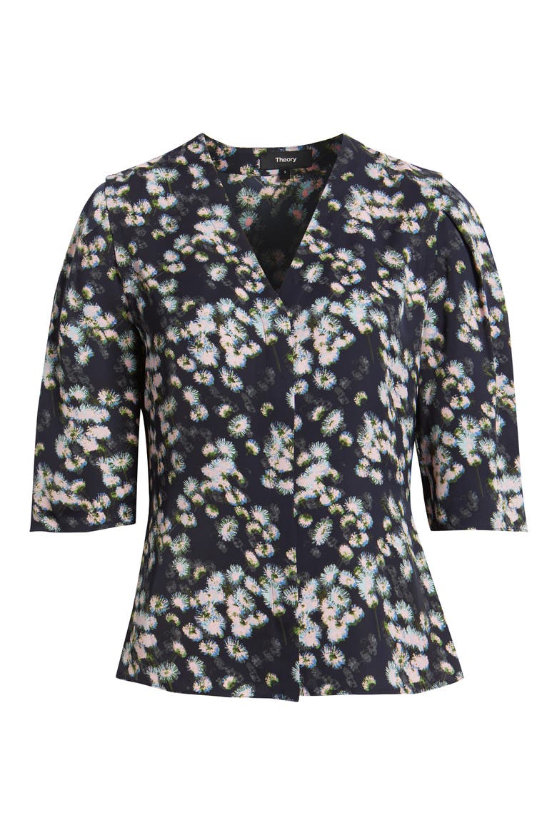 Floral Print Button-Up Top, Alternate, color, PINK MULTI