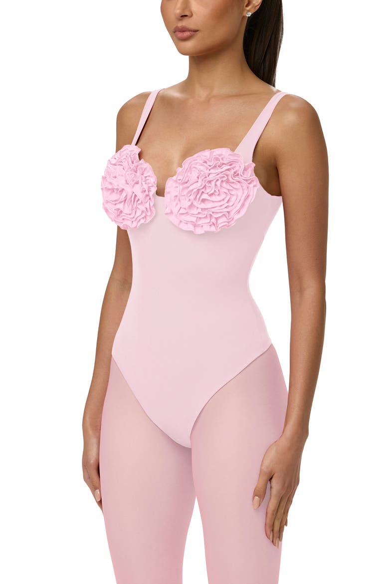 Rosette Bust Bodysuit, Alternate, color, COTTON CANDY