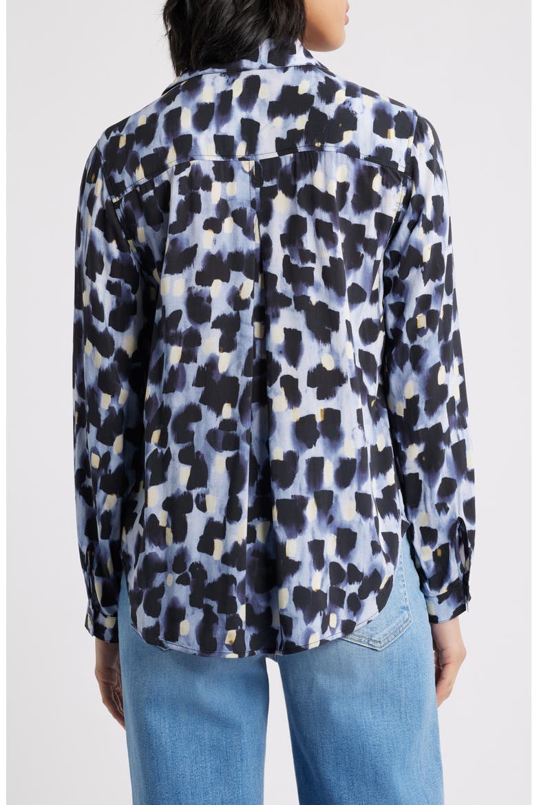 Classic Button-Up Shirt, Alternate, color, INDIGO LIGHTS