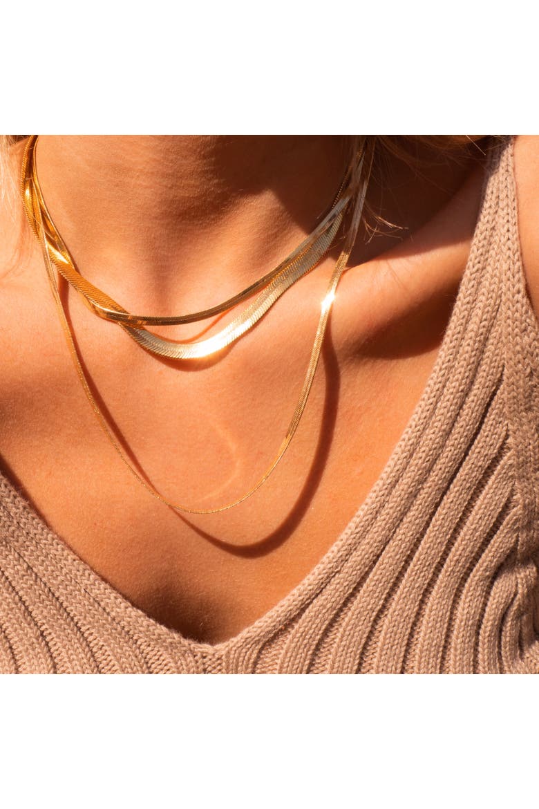 Jumbo Nile Necklace, Alternate, color, Gold