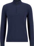 Barbour Avoch Mock Neck Cotton Half Zip Sweater