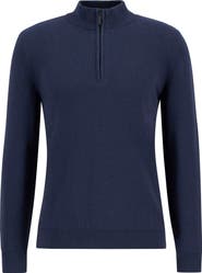 Barbour Avoch Mock Neck Cotton Half Zip Sweater