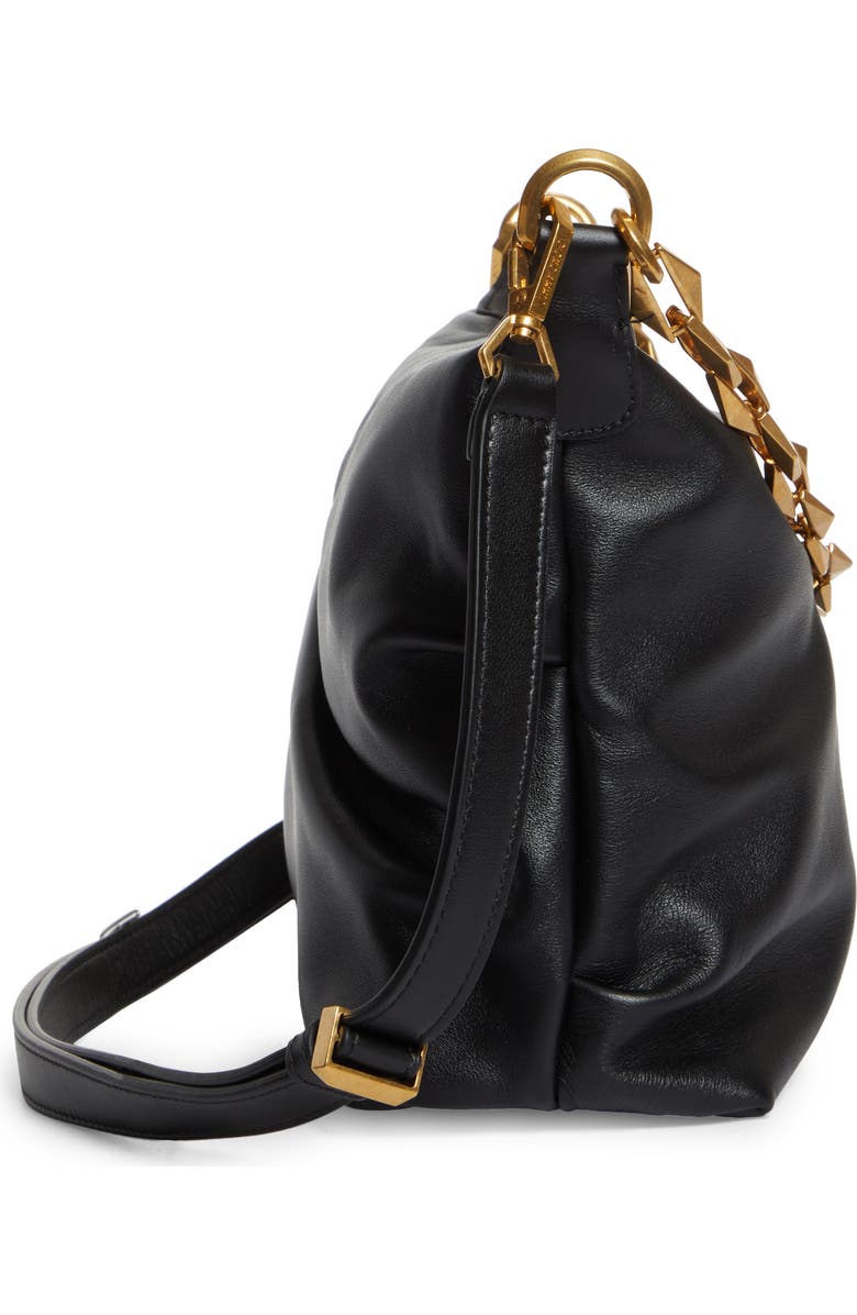 Jimmy Choo Small Diamond Leather Hobo Bag, Alternate, color,