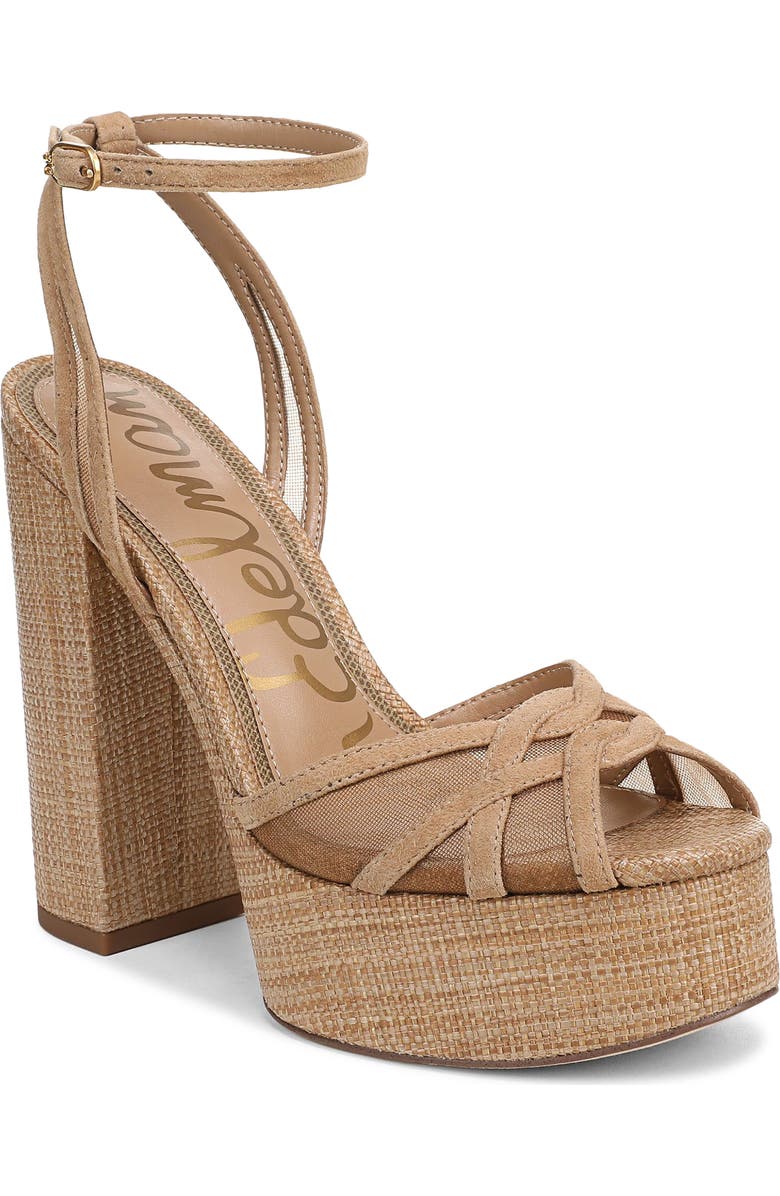 Sam Edelman Sandy Ankle Strap Platform Sandal, Main, color, Cyprus Tan