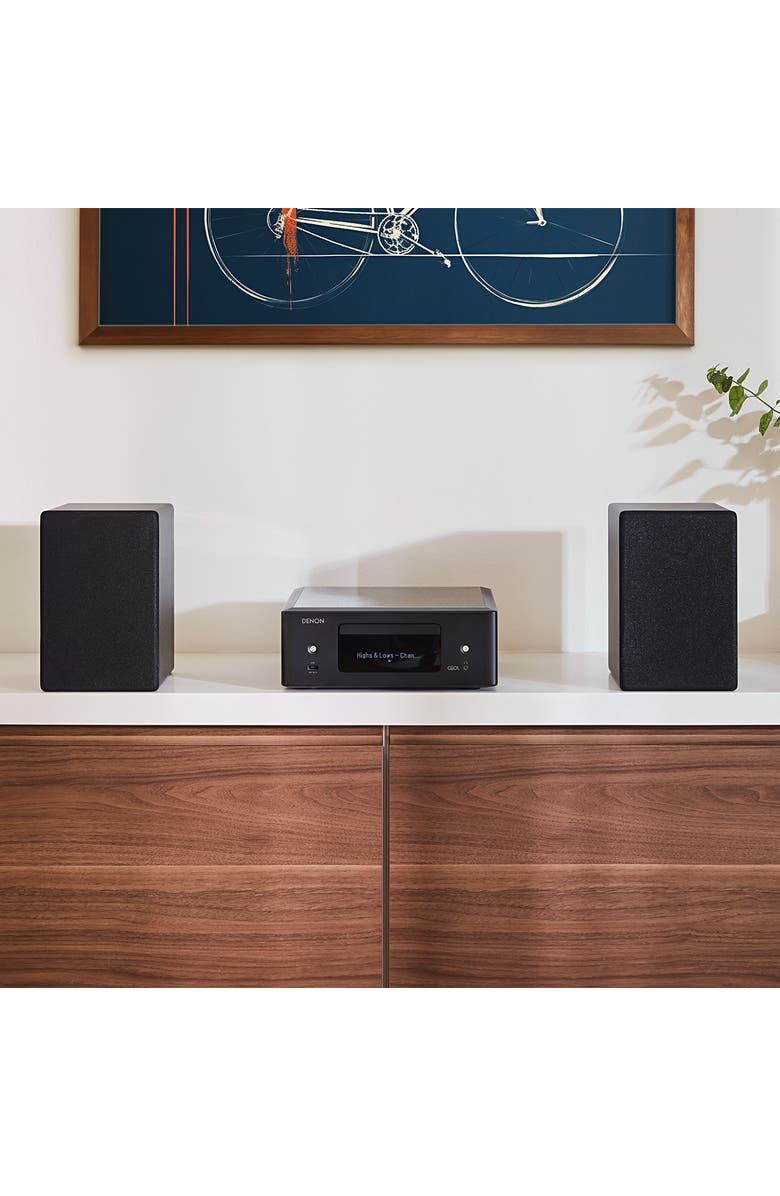 Denon RCD-N12 Network Connected Mini Hi-Fi System, Alternate, color, Black