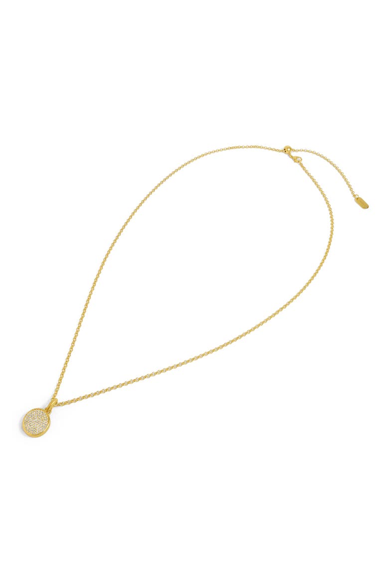 Madeleine Pavé Pendant Necklace, Alternate, color, GOLD