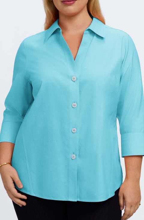 Paityn Non-Iron Button-Up Shirt (Plus)