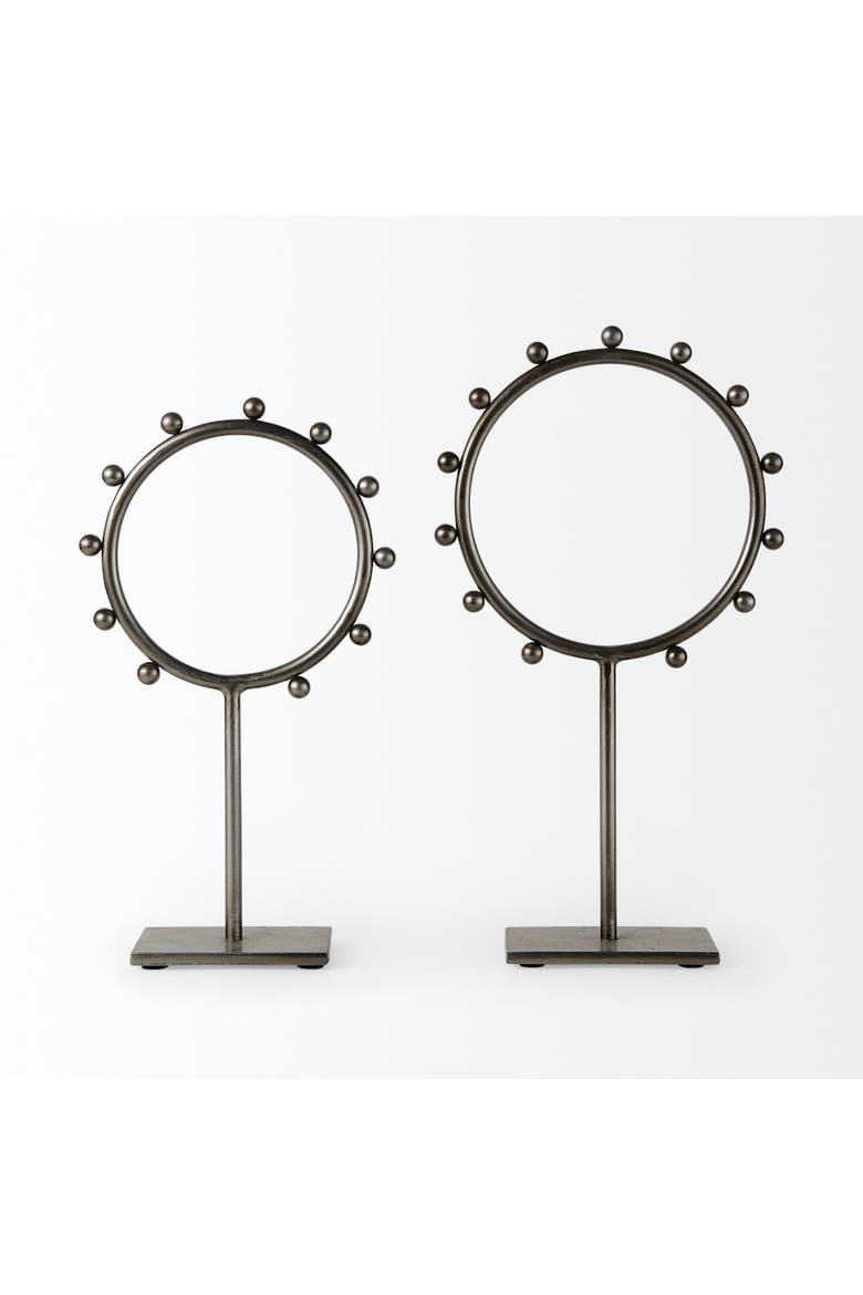 Elio Studded Hoop Object, Alternate, color, Grey