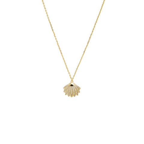Pavé Seashell Pendant Necklace