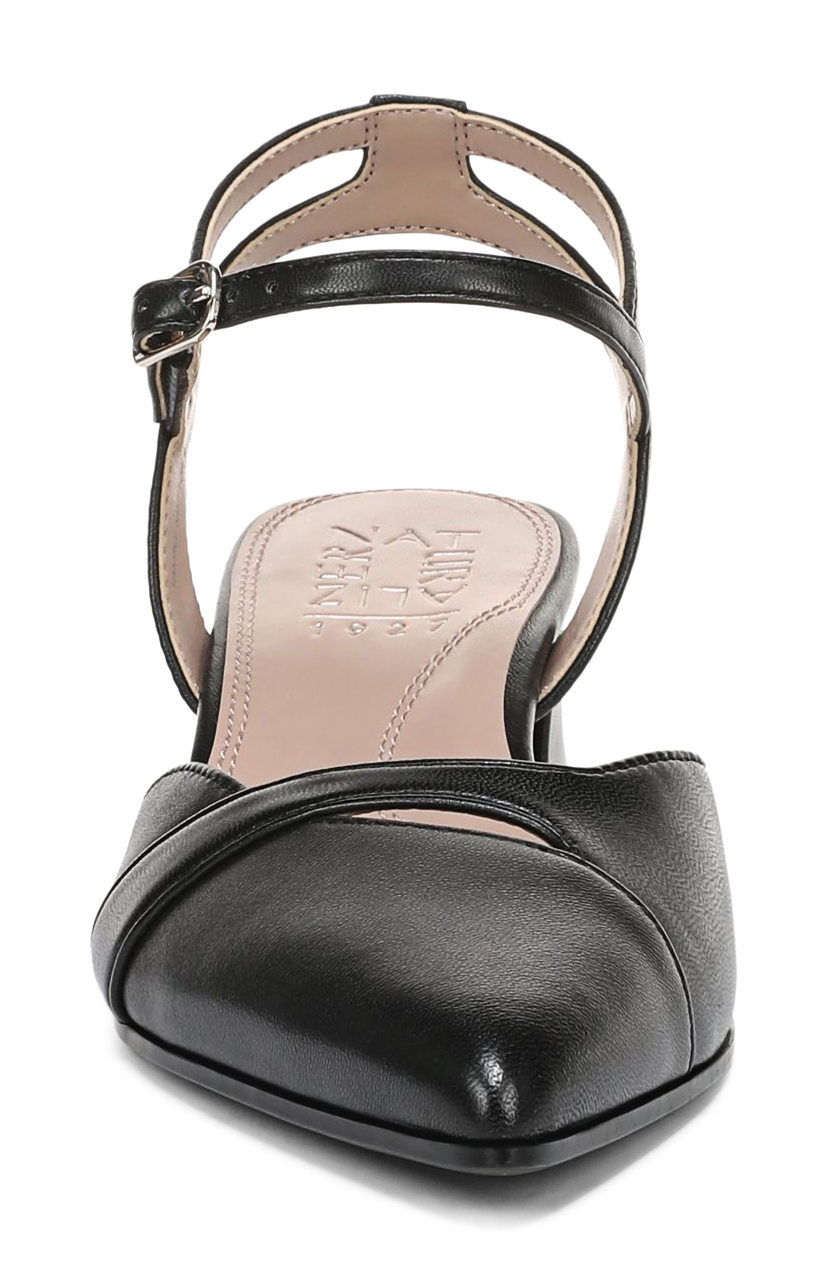 Merritt Slingback Pointed Toe Pump, Alternate, color, BLACK LEATHER
