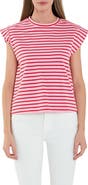 English Factory Stripe Cotton T-Shirt