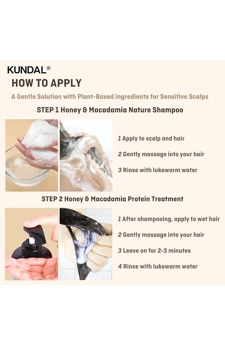 KUNDAL Honey & Macadamia Shampoo & Conditioner Set Baby Powder, Alternate, color, Dark Tones Of Brown