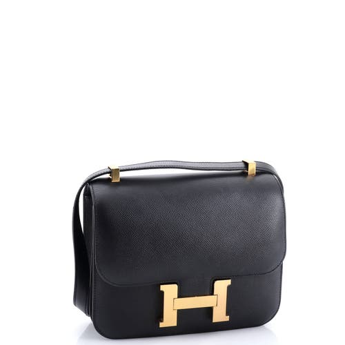 Pre-owned Hermes Hermes Constance Bag Epsom 24 In Black
