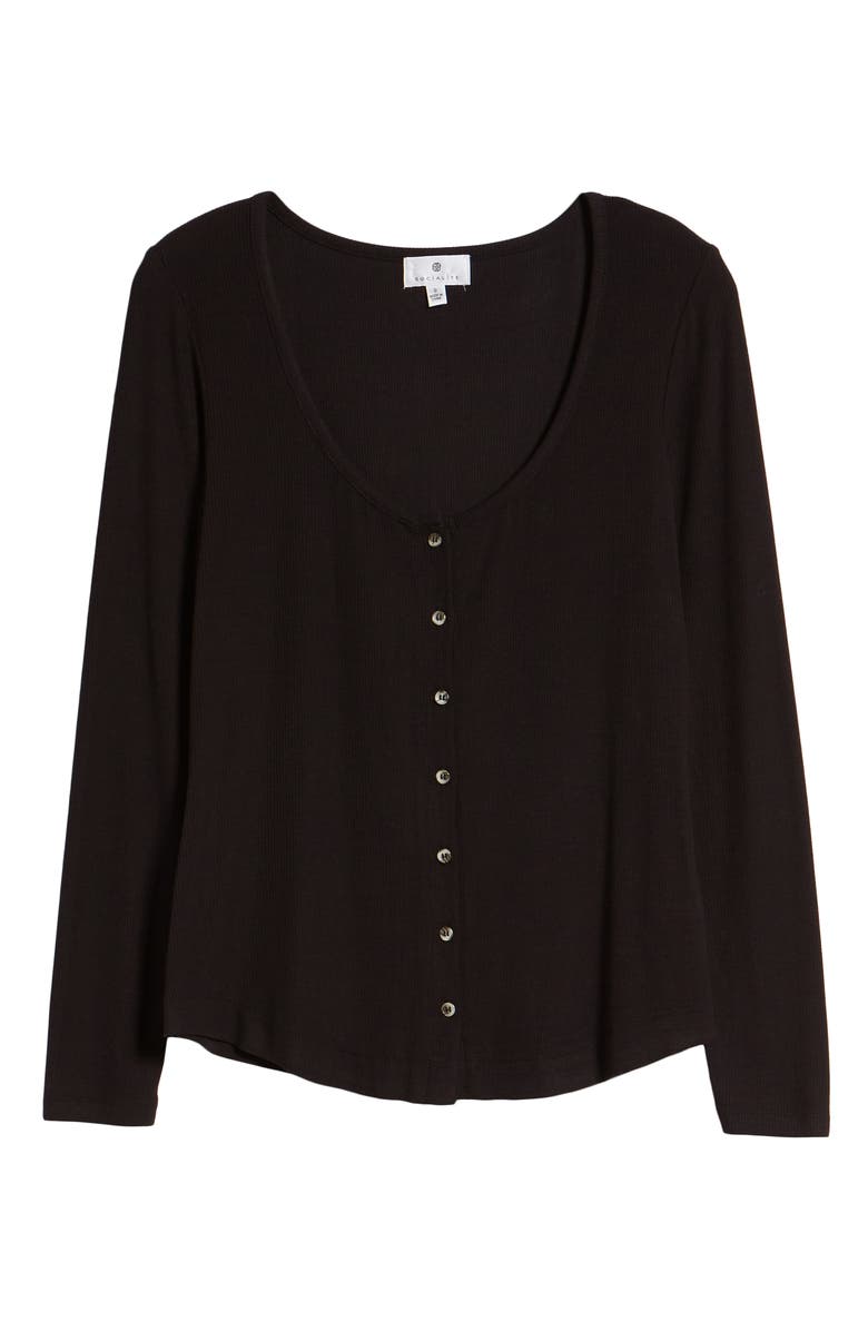 Socialite Button Front Top, Alternate, color, 