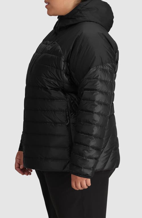 Outdoor Research Helium 800 Fill Power Down Hooded Jacket In Black