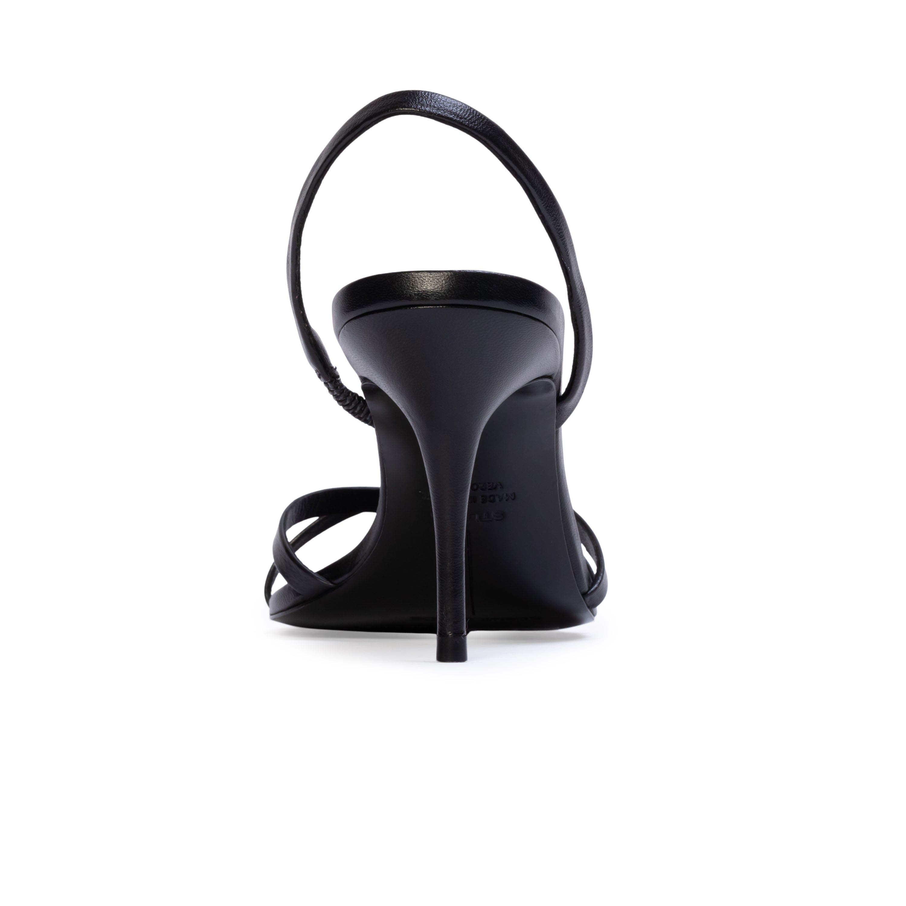 BLACK SUEDE STUDIO Jolla 80 Leather Slingback Sandal, Alternate, color, Black Leather